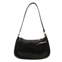 PATENT BAGUETTE SHOULDER BAG