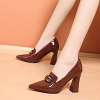 EMBELLISHED LOAFER PUMPS