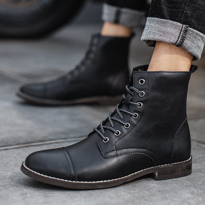 HERITAGE LACE-UP LEATHER BOOTS