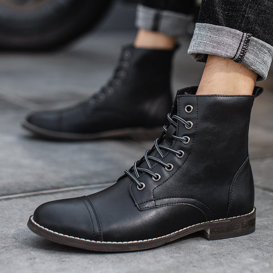 HERITAGE LACE-UP LEATHER BOOTS