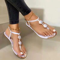 GILDED OVAL T-STRAP SANDALS