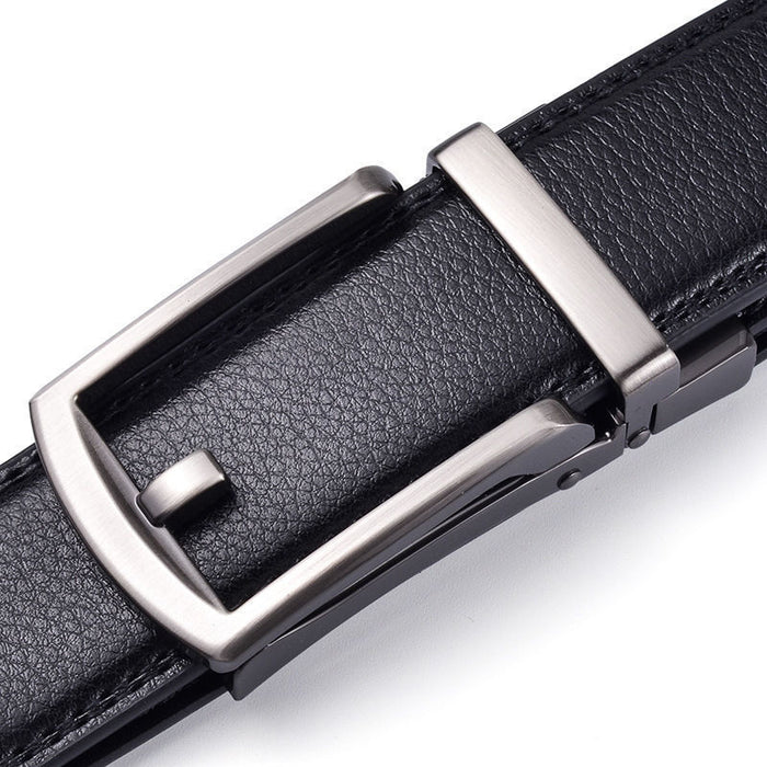 REFINED AUTO-LOCK LEATHER BELT