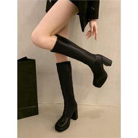 KNEE-HIGH PLATFORM BOOTS