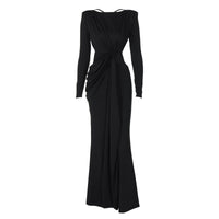 DRAPED KNOT MAXI GOWN