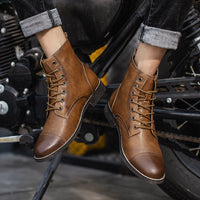 HERITAGE LACE-UP LEATHER BOOTS