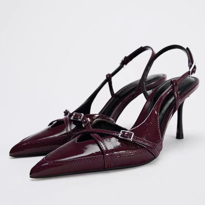 CRISSCROSS SLINGBACK STILETTO PUMPS