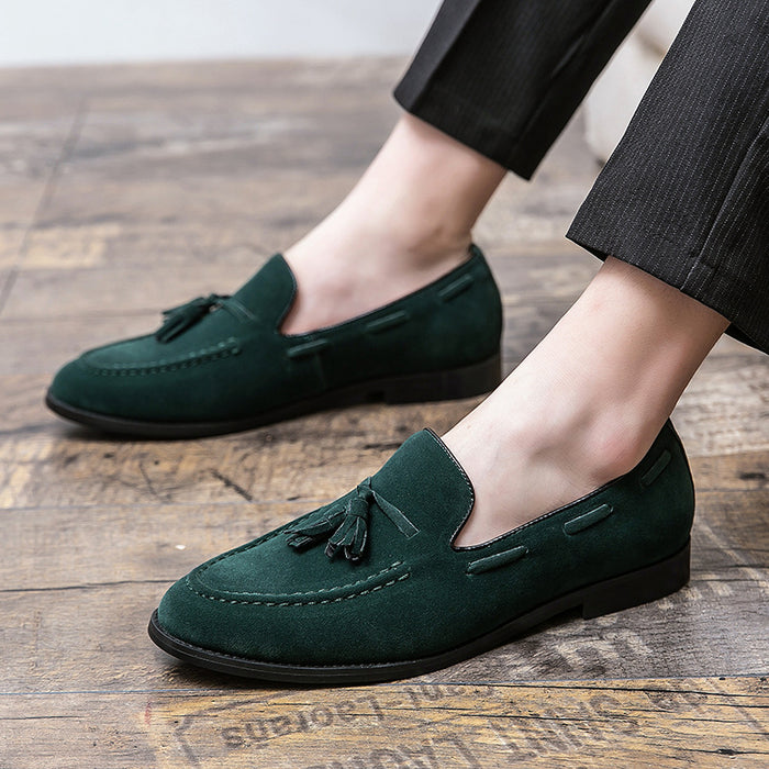 BRITISH TASSEL SUEDE LOAFER