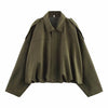 BUBBLE HEM SUEDE BOMBER