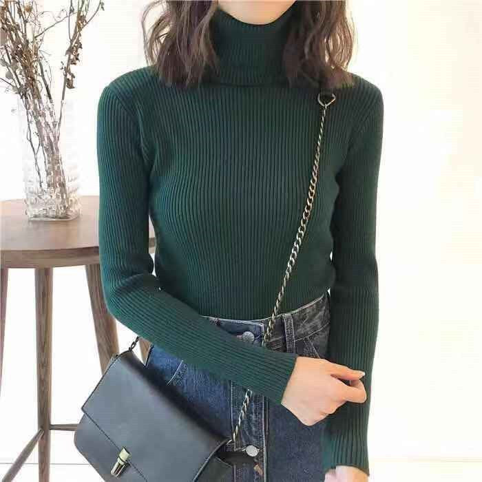SECOND SKIN RIBBED TURTLENECK