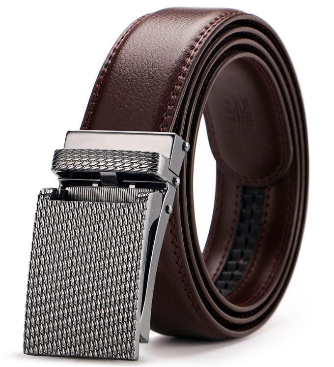 MODERN SQUARE BUCKLE LEATHER BELT