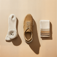 CAMEL SUEDE CHUNKY LOW TRAINER