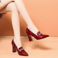 EMBELLISHED LOAFER PUMPS