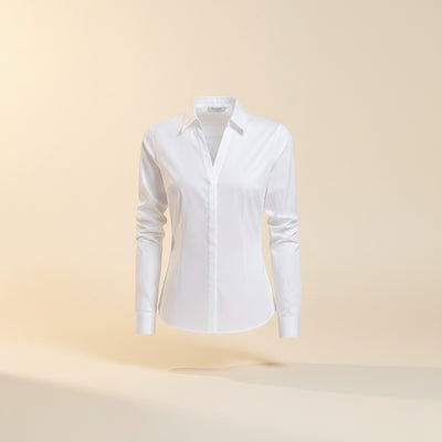 THE V-NECK COTTON SHIRT