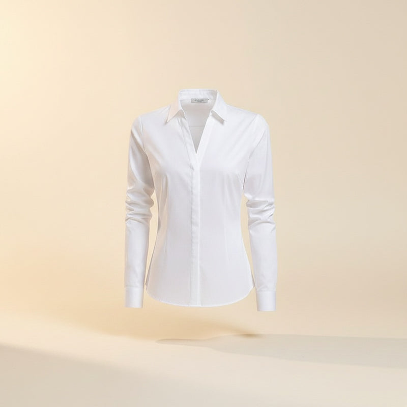 THE V-NECK COTTON SHIRT