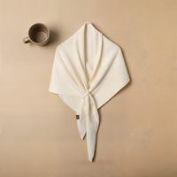IVORY WOOL TRIANGLE SHAWL