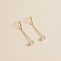 AKOYA THREADER DROP EARRINGS