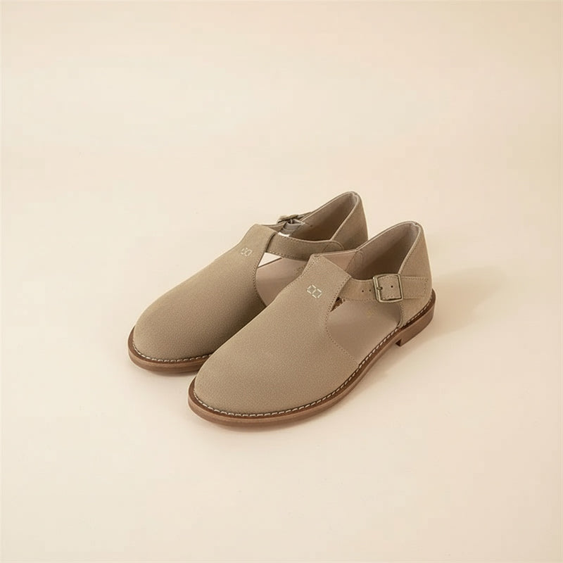 SUEDE T-BAR FLAT SANDAL