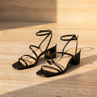 CROSSOVER STRAP BLOCK HEEL SANDAL