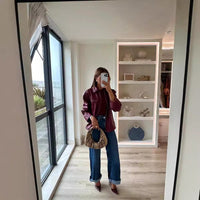 WINE SHOT LEATHER JACKET