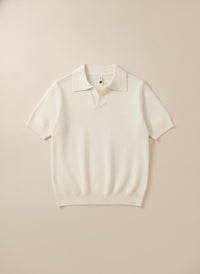 WAFFLE KNIT JOHNNY POLO