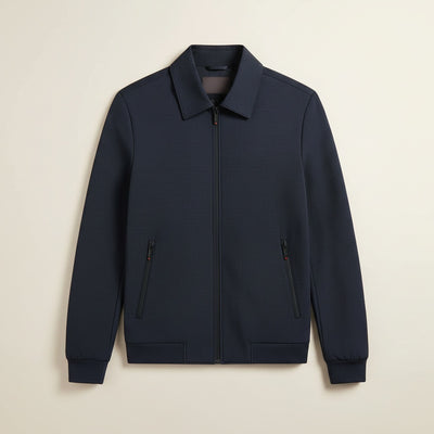 NAVY HARRINGTON ZIP JACKET
