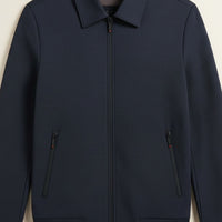 NAVY HARRINGTON ZIP JACKET