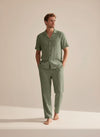 SAGE LINEN CAMP-COLLAR SET