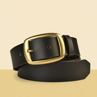 ITALIAN LEATHER BRASS PIN BELT
