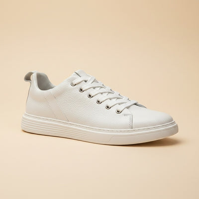 PEBBLED LEATHER COURT SNEAKER