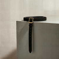 WRAPPED SUEDE BELT BRASS BUCKLE