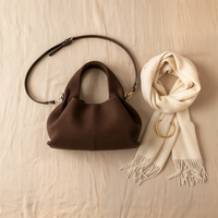 RUCHED SUEDE CLOUD BAG