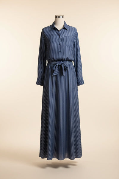 LYOCELL PINSTRIPE CHAMBRAY CO-ORD