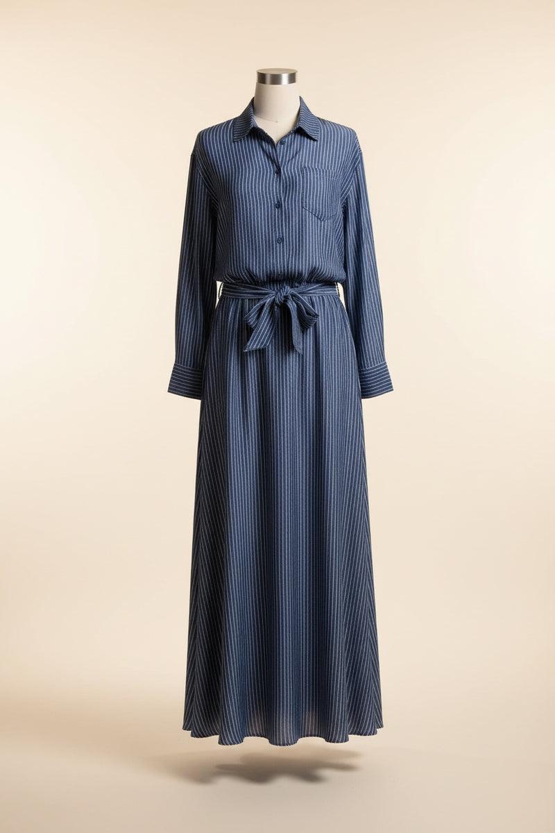 LYOCELL PINSTRIPE CHAMBRAY CO-ORD