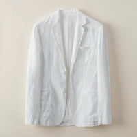 IVORY LINEN UNSTRUCTURED BLAZER