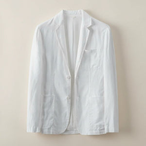 IVORY LINEN UNSTRUCTURED BLAZER