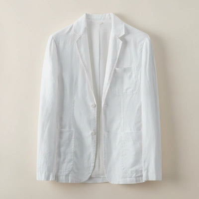 IVORY LINEN UNSTRUCTURED BLAZER