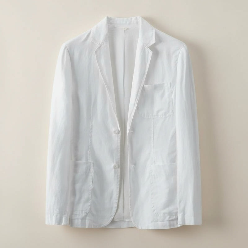 IVORY LINEN UNSTRUCTURED BLAZER