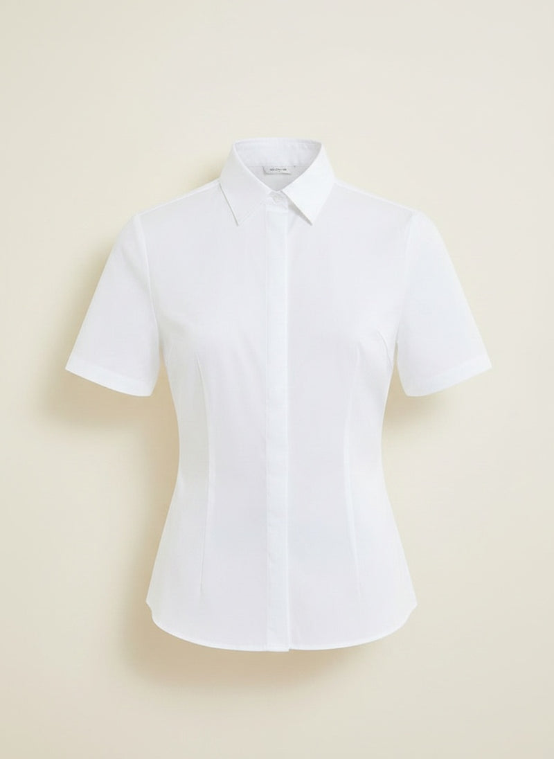 TAILORED COTTON SHORT-SLEEVE SHIRT