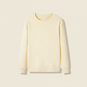 IVORY LOOPBACK CREWNECK SWEATSHIRT