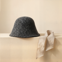 FELTED WOOL SCULPTED BUCKET HAT