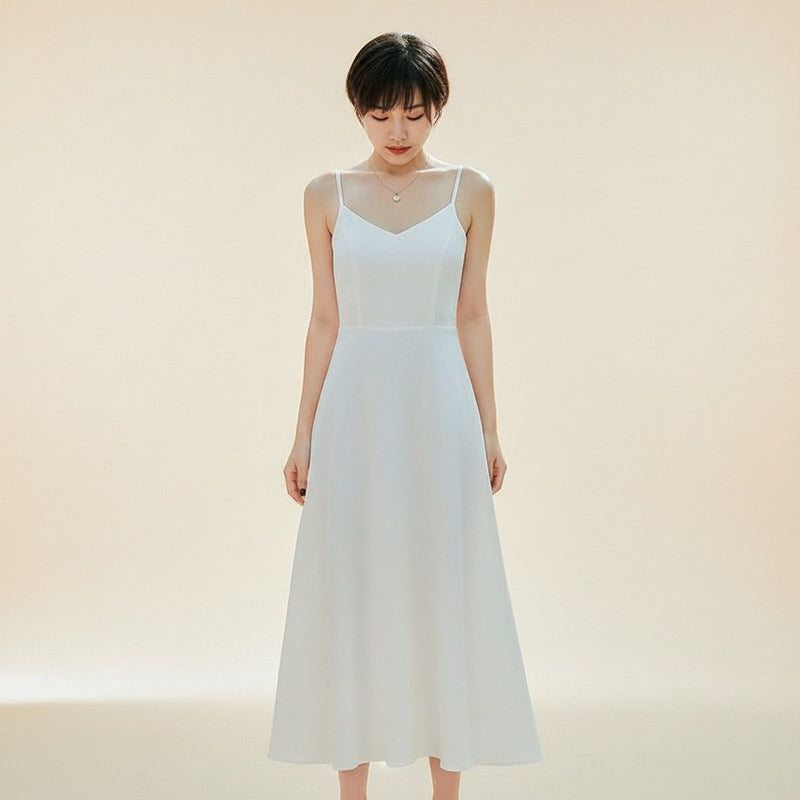 THE QUIET SLIP MIDI DRESS
