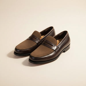 TWO-TONE SADDLE PENNY LOAFER
