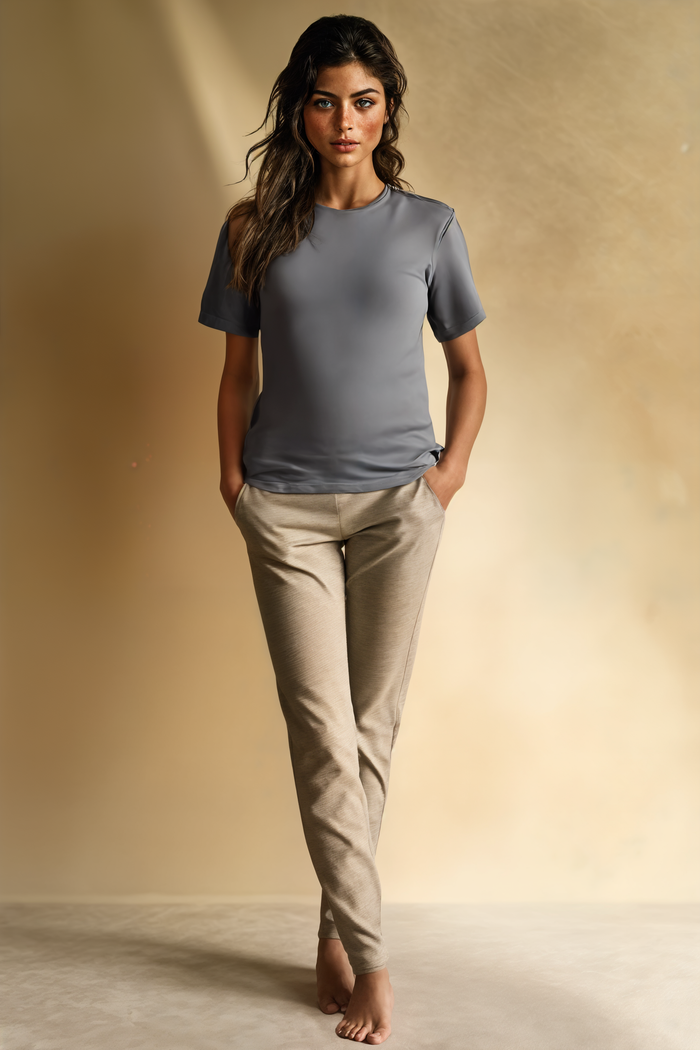SUPIMA CHARCOAL CREW TEE
