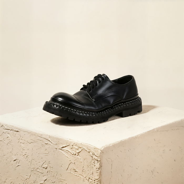 WASHED HORSE LEATHER DERBY
