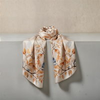 BOTANICAL MULBERRY SILK LONG SHAWL