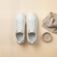 PEBBLED LEATHER COURT SNEAKER