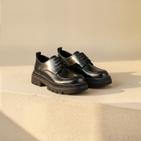 CHUNKY PLATFORM LEATHER DERBY