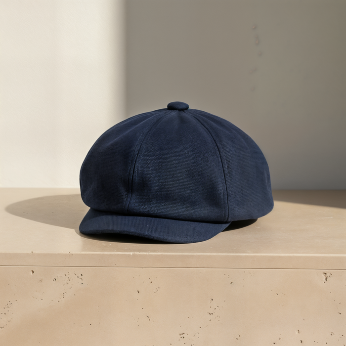 NAVY EIGHT-PANEL CANVAS CAP
