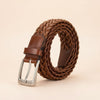 HAND-WOVEN LEATHER PIN BELT