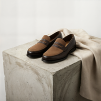 TWO-TONE SADDLE PENNY LOAFER